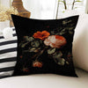 Dark Academia Moody Pillow Cover, Victorian Flowers Cushion, Decorative Throw Pillowcase, Dark Cottagecore Floral Home Decor