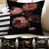 Dark Academia Moody Pillow Cover, Victorian Flowers Cushion, Decorative Throw Pillowcase, Dark Cottagecore Floral Home Decor