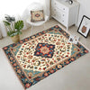 Persian Vintage Style Rug, Blue Red Turkish Floral Carpet, Soft Textured Kitchen Runner, Bohemian Area Rugs for Living Room & Bedroom