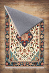 Persian Vintage Style Rug, Blue Red Turkish Floral Carpet, Soft Textured Kitchen Runner, Bohemian Area Rugs for Living Room & Bedroom