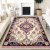 Persian Vintage Style Rug, Red Gray Retro Turkish Floral Carpet, Soft Textured Kitchen Runner, Bohemian Area Rugs for Living Room & Bedroom