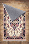 Persian Vintage Style Rug, Red Gray Retro Turkish Floral Carpet, Soft Textured Kitchen Runner, Bohemian Area Rugs for Living Room & Bedroom