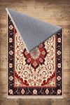 Persian Vintage Style Rug, Red Burgundy Turkish Ottoman Carpet, Soft Textured Kitchen Runner Bohemian Area Rug for Living Room Bedroom