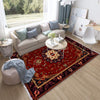 Persian Vintage Style Rug, Red Burgundy Turkish Ottoman Carpet, Soft Textured Kitchen Runner, Bohemian Area Rug for Living Room Bedroom