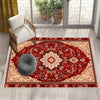 Persian Vintage Style Rug, Red Brown Turkish Ottoman Carpet, Soft Textured Kitchen Runner, Bohemian Area Rug for Living Room Bedroom