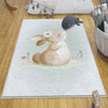 Rabbit Bunny Kids Baby Nursery Room Rug, Cute Animal Rug Gift For Kid, Baby Shower Kids Room Gift, Kids Room Decor with pillow case gift