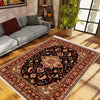 Persian Vintage Victorian Style Rug, Brown Turkish Medieval Carpet, Soft Textured Kitchen Runner, Bohemian Area Rug for Living Room Bedroom