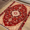 Persian Vintage Style Rug, Red Brown Turkish Ottoman Carpet, Soft Textured Kitchen Runner, Bohemian Area Rug for Living Room Bedroom