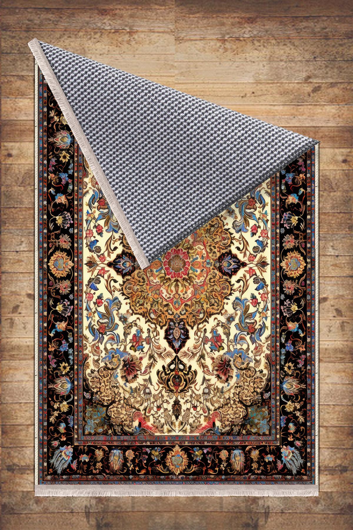 Persian Vintage Victorian Rug Brown Turkish Medieval Carpet Soft Textured Kitchen Runner Bohemian Area Rug for Living Room Bedroom