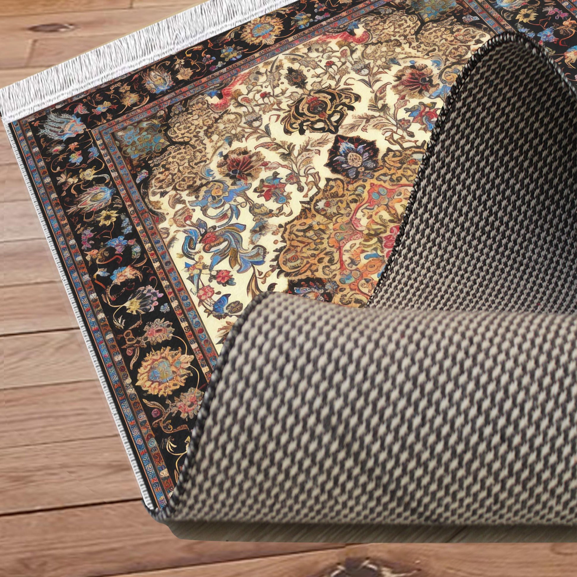 Persian Vintage Victorian Rug Brown Turkish Medieval Carpet Soft Textured Kitchen Runner Bohemian Area Rug for Living Room Bedroom
