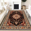 Persian Floral Victorian Rug Brown Orange Turkish Medieval Carpet Soft Textured Kitchen Runner Bohemian Area Rug