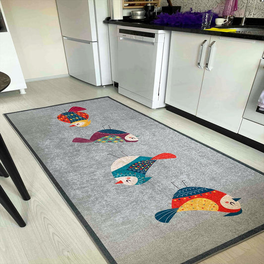 Washable Non-Slip Kitchen Runner Rug Floor Mat, Non-Slip Kitchen Mat, Home Decor Kitchen Rug, Modern Design Kitchen Mat