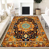 Persian Ethnic Victorian Tribal Rug - Brown Yellow Green Turkish Floral Medieval Carpet, Soft Textured Kitchen Runner Bohemian Area Rug