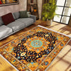 Persian Ethnic Victorian Tribal Rug - Brown Yellow Green Turkish Floral Medieval Carpet, Soft Textured Kitchen Runner Bohemian Area Rug