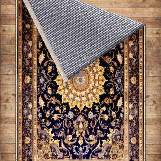 Persian Ethnic Victorian Tribal Rug - Brown Yellow Black Turkish Floral Medieval Carpet, Soft Textured Kitchen Runner Bohemian Area Rug