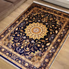 Persian Ethnic Victorian Tribal Rug - Brown Yellow Black Turkish Floral Medieval Carpet, Soft Textured Kitchen Runner Bohemian Area Rug