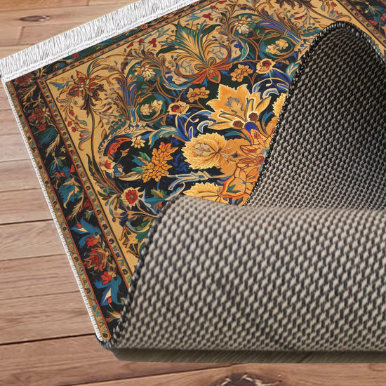 Persian Ethnic Victorian Tribal Rug - Colorful Turkish Floral Medieval Carpet, Soft Textured Kitchen Runner Bohemian Area Rug