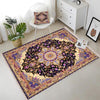 Gothic Ethnic Victorian Tribal Rug - Brown Purple Turkish Floral Medieval Carpet, Soft Textured Kitchen Runner Bohemian Area Rug