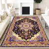Gothic Ethnic Victorian Tribal Rug - Brown Purple Turkish Floral Medieval Carpet, Soft Textured Kitchen Runner Bohemian Area Rug