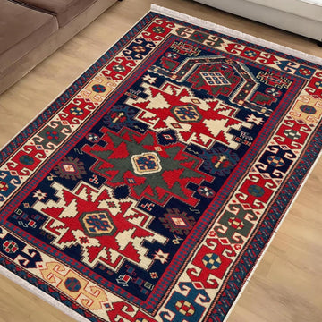 Authentic Ethnic Retro Persian Non-Slip Turkish Kilim Area Rug, Washable Living Room Rugs with pillow case gift, Housewarming Gift