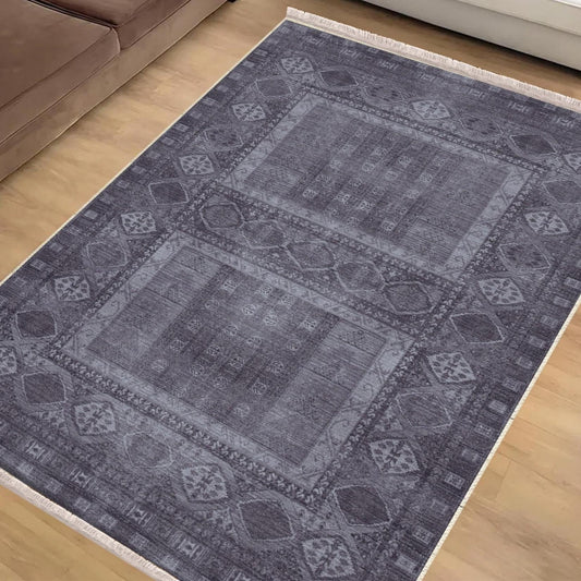 Authentic Ethnic Retro Persian Anatolian Turkish Kilim Area Rug, Washable Non Slip Living Room Rugs with pillow case gift, Brown Retro Rug