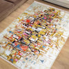Colorful Cubes Geometric Design Area Rug Runner, Modern Accent Carpet, Unique Room Mat, Washable Anti-Slip Rug with pillow case gift