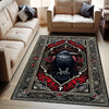 Raven Rug Dark Academia Boho Fairycore Decor | Satanic Gothic Crowcore Cottagecore Rug Witchy Aesthetic Carpet