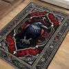 Raven Rug Dark Academia Boho Fairycore Decor | Satanic Gothic Crowcore Cottagecore Rug Witchy Aesthetic Carpet
