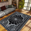 Black Gothic Rug, Spider Web Area Rug, Washable Goth Living Room Rug, Dark Academia Decor, Whimsigoth Goth Area Carpet