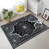 Black Gothic Rug, Spider Web Area Rug, Washable Goth Living Room Rug, Dark Academia Decor, Whimsigoth Goth Area Carpet