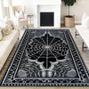 Black Gothic Rug, Spider Web Area Rug, Washable Goth Living Room Rug, Dark Academia Decor, Whimsigoth Goth Area Carpet