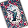 Hummingbird Area Rug with Flowers – Rustic Birds Floor Carpet, Nature-Inspired Home Decor, Soft & Durable Hummingbirds Rug for Living Room