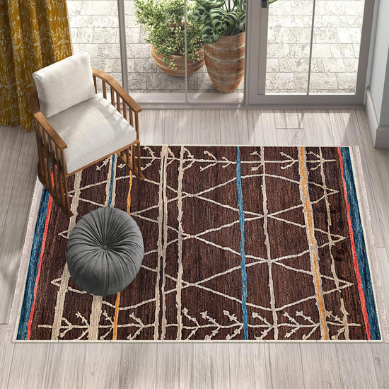 Authentic Ethnic Retro Persian Non-Slip Turkish Kilim Area Rug, Washable Living Room Rugs with pillow case gift, Housewarming Gift