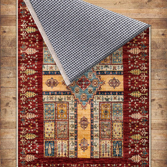 Authentic Ethnic Retro Persian Non-Slip Turkish Kilim Area Rug, Washable Living Room Rugs with pillow case gift, Housewarming Gift