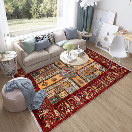 Authentic Ethnic Retro Persian Non-Slip Turkish Kilim Area Rug, Washable Living Room Rugs with pillow case gift, Housewarming Gift