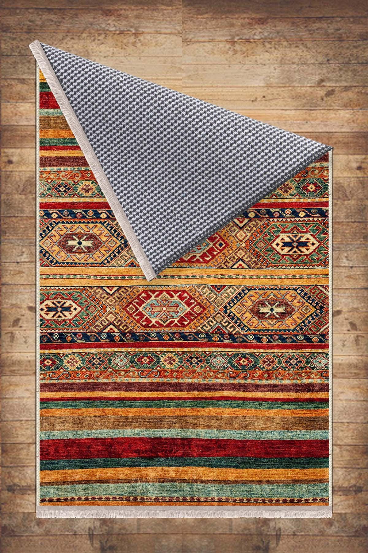 Authentic Ethnic Retro Persian Non-Slip Turkish Kilim Area Rug, Washable Living Room Rugs with pillow case gift, Housewarming Gift
