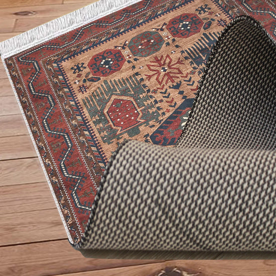 Authentic Ethnic Retro Persian Non-Slip Turkish Kilim Area Rug, Washable Living Room Rugs with pillow case gift, Housewarming Gift