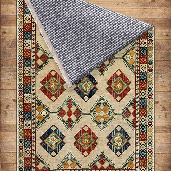 Authentic Ethnic Retro Persian Non-Slip Turkish Kilim Area Rug, Washable Living Room Rugs with pillow case gift, Housewarming Gift