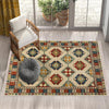 Authentic Ethnic Retro Persian Non-Slip Turkish Kilim Area Rug, Washable Living Room Rugs with pillow case gift, Housewarming Gift