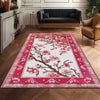 Cherry Blossom Rug Vintage Look Pink Rug Cozy Cottagecore Home Decor Cute Bedroom Aesthetic Girly Room Decor