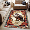 Red Tailed Hawk Rug - Rustic Animal Rug for Country Home Decor, Maximalist Room Decoration, Unique Gift for Nature Lovers