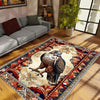 Red Tailed Hawk Rug - Rustic Animal Rug for Country Home Decor, Maximalist Room Decoration, Unique Gift for Nature Lovers