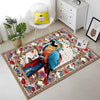 Traditional Parrot Rug with Teal & Pink Floral Accents, Rustic Wildlife Area Rug, Oriental Baby Parrot Gift, Forest Decor