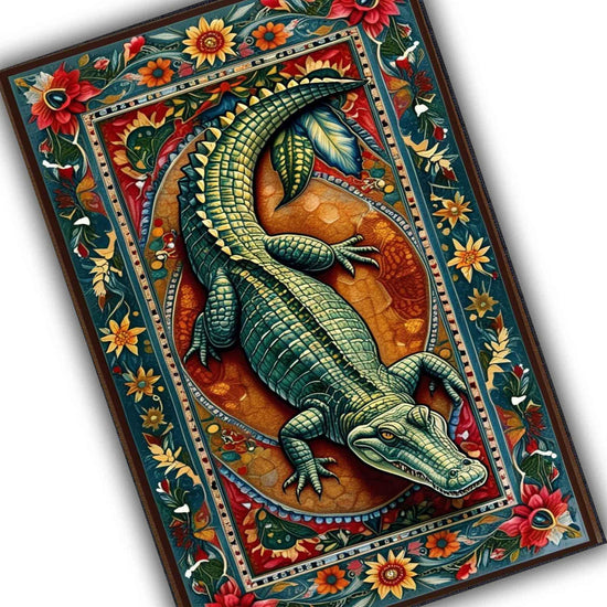Gator Shaped Rug, Fun Animal Bathroom Mat, Quirky Florida Home Decor, Unique Housewarming Gift, Alligator Jungle Carpet, Crocodile Floor Mat