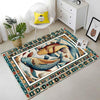 Koi Fish Rug – Colorful Japanese Design Area Rug for Living Room, Office & Home Decor, Unique Gift for Him Her, Housewarming Pond Art Carpet