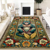 Botanical Monkey Rug Forestcore Boho Cottagecore Animal Decor Floral Bohemian Grunge Gothic Victorian Fairycore Carpet