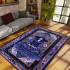 Witchcraft Rug Purple Gothic Floral Mystical Magical Decor for Bedroom Witchy Gift Ethereal Botanical Rug Whimsigoth Aesthetic