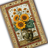 Sunflower Area Rug for Living Room & Bedroom, Traditional Rustic Colorful Flowers Rug, Painting Style Floral Decor Kitchen Mat