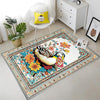 Vintage Duck Rug with Ornate Floral Frame, Rustic Farmhouse Animal Carpet for Cabin, Hunting Lodge & Nature Decor Floor Accent