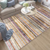 Brown Stripes Southwest Area Rug|Ethnic Print Turkish Rug|Vintage Carpet|Washable Living Room Rug|Ottoman Court Carpet|Traditional Decor